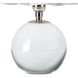 Giorgio 13 inch 60.00 watt Polished Nickel Mini Lamp Portable Light in White Scalloped Shade